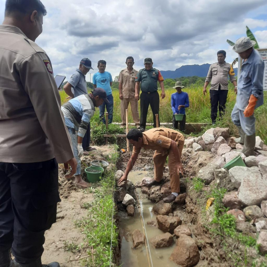 Trial Go Pembangunan Saluran Irigasi Uma Pudi-Pudi Desa Bius Gu Barat