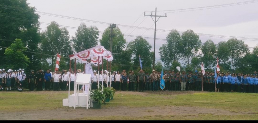 Upacara Peringatan HUT ke 78 Proklamasi Kemerdekaan RI di Kecamatan Parmaksian Kabupaten Toba