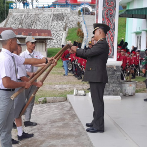 Upacara Taptu dalam   Rangka HUT Proklamasi RI ke- 78 Tingkat Kecamatan Parmaksian