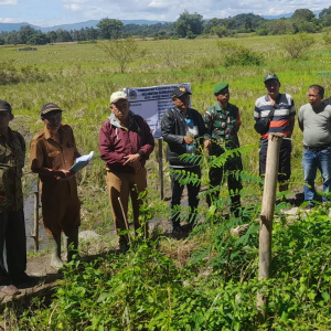 Trial Go Pembangunan  Tembok Penahan Tanah di Lumban Nabegu Dusun II  Desa Jonggi Manulus