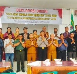 Deklarasi Damai Calon Kepala Desa untuk 6 (enam) Desa yang akan melaksanakan Pemilihan Kepala Desa Serentak