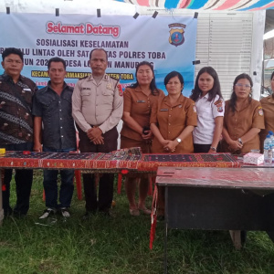 Pelaksanaan Sosialisasi Keselamatan berlalu lintas di Desa Lumban Manurung