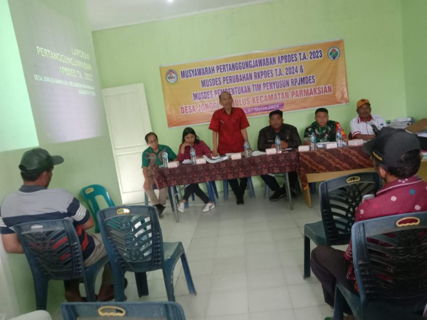 Musyawarah Desa Pertanggungjawaban TA 2023 Desa Jonggi Manolus