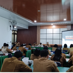 Rapat E- Walidata di Kantor Bappelitbangda Kabupaten Toba
